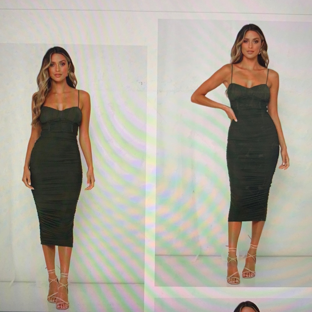 End stage midi dress khaki